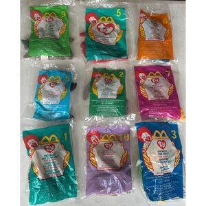 VINTAGE Lot of 9 McDonald's/TY Beanie Babies (READ-Packaged)